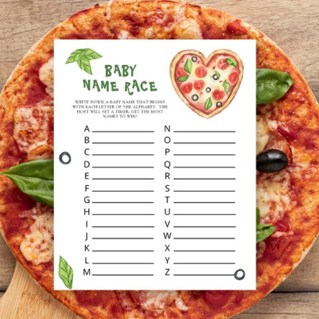 Pizza baby Dusche - Baby name race game (Von Creator hochgeladen)