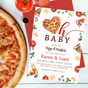 Pizza Baby Dusche Einladung Oh Baby Theme