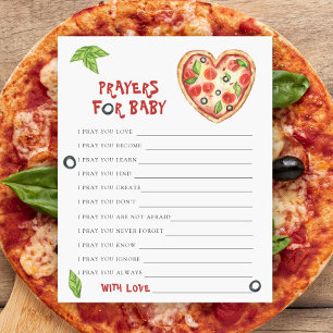 Pizza Baby Dusche - Gebete für das Baby