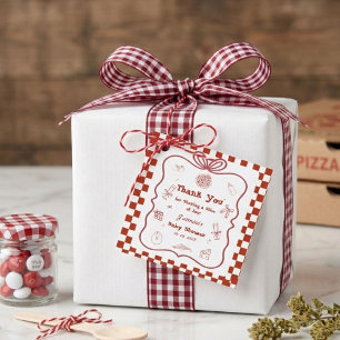 Pizza Baby Dusche Party Geschenkanhänger