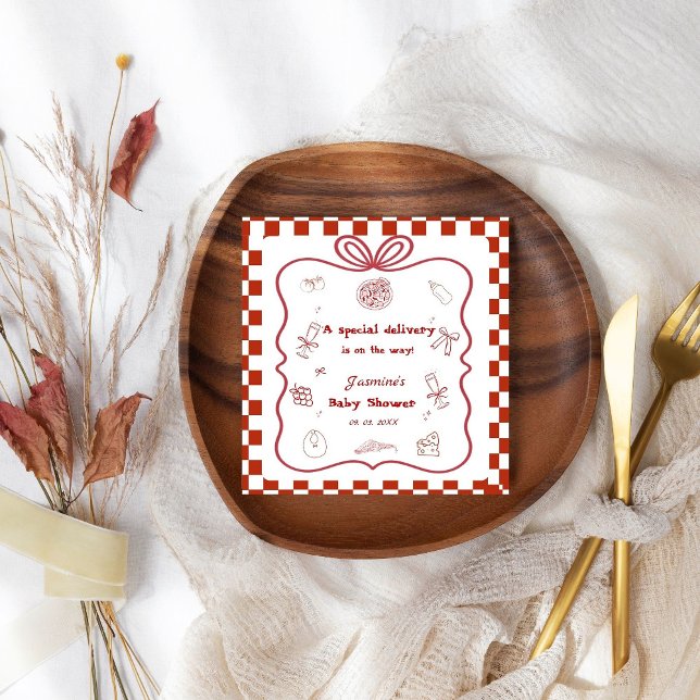 Pizza Baby Dusche Party Serviette (Von Creator hochgeladen)