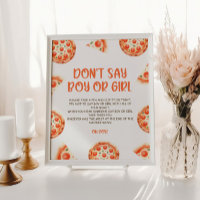 Pizza Baby Dusche sagt nicht, Junge oder Mädchen s