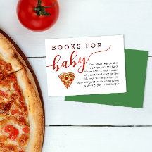 Pizza Baby Showbook Request Card - Bücher für Ba