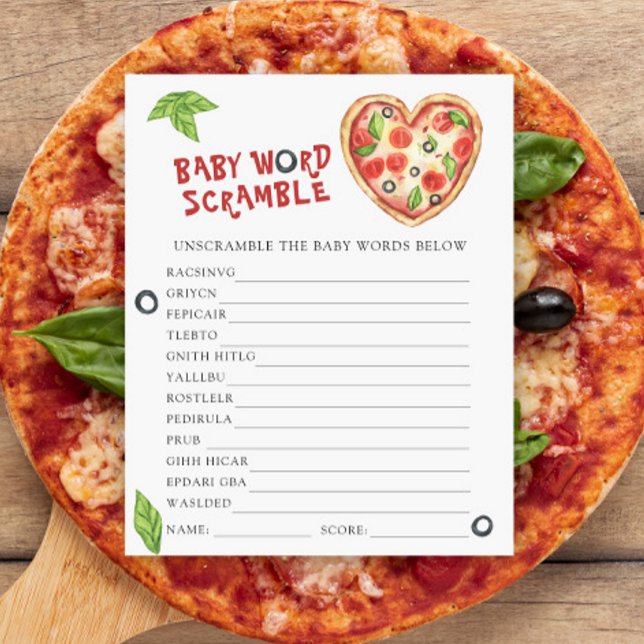 Pizza baby shower - Baby Word Scramble Game (Von Creator hochgeladen)