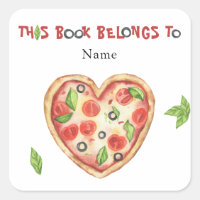 Pizza Baby Shower Buchzeichen - Dieses Buch gehört