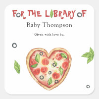 Pizza Baby Shower Buchzeichen - für die Bibliothek