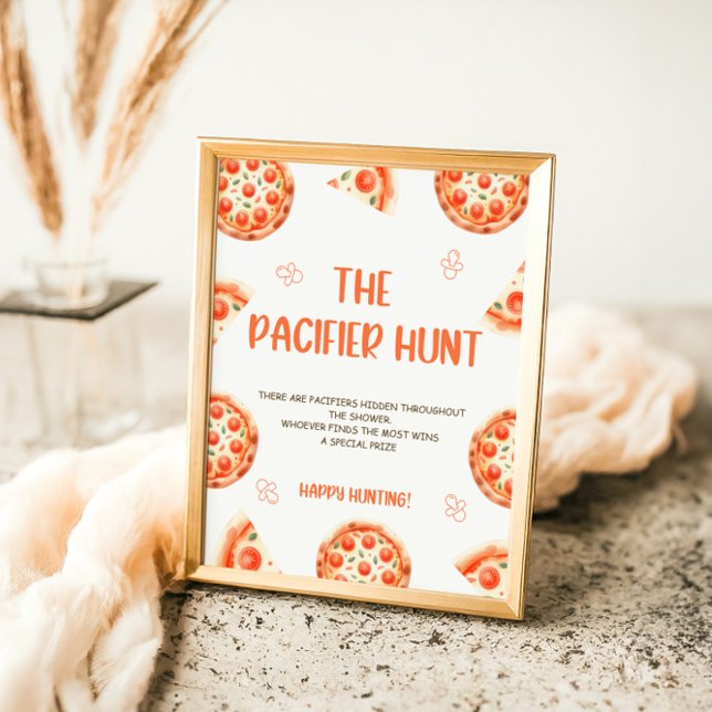 Pizza Baby Showroom Schnuller Hunt Game Sign Poster (Von Creator hochgeladen)