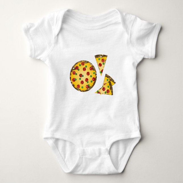 Pizza Baby Strampler (Vorderseite)
