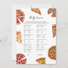 Pizza Baby Trivia Baby Showkarte Einladung