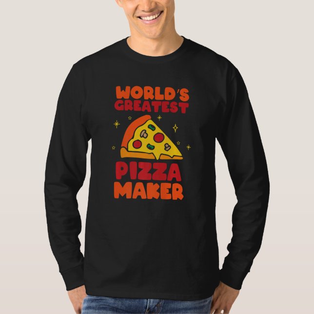 Pizza Bäcker  Weltbester Pizzabäcker T-Shirt (Vorderseite)