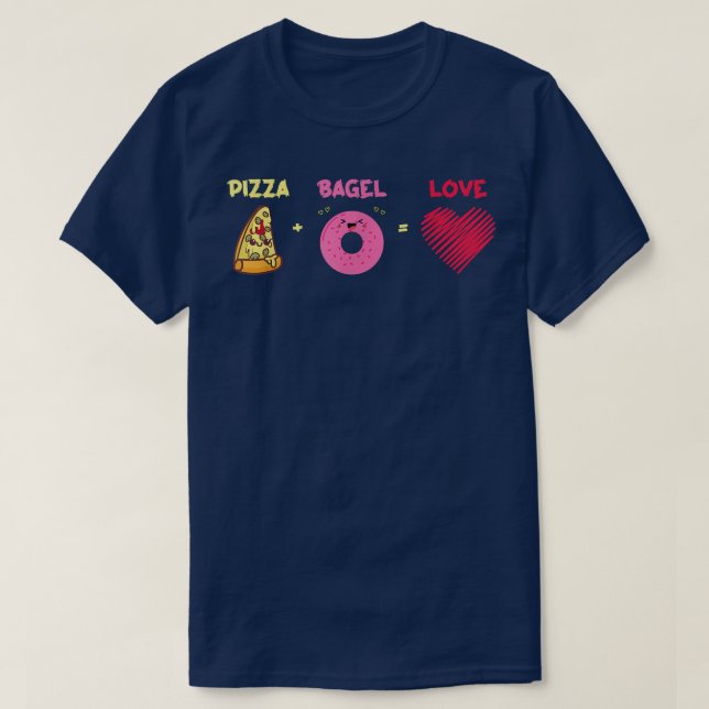 Pizza Bagel Lover Funny Niedlich 14332977 T-Shirt (Design vorne)