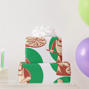 Pizza Baker Wrapping Paper Geschenkpapier