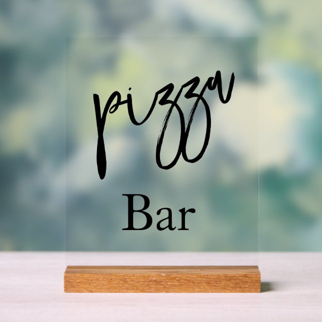 Pizza-Bar-Hochzeit Acryl-Schild Acrylschild (Neutral)