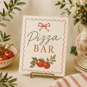 Pizza-Bar-Italienischer-Marktschild-zur-Baby-Party Poster