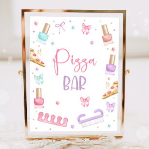 Pizza-Bar-Mani-Pedi-Party Maniküre Pediküre Mädche Poster