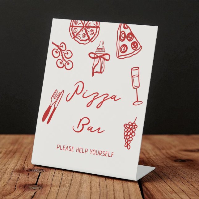 Pizza Bar Pizza Station Pizza Baby Dusche Sockelschild (Von Creator hochgeladen)