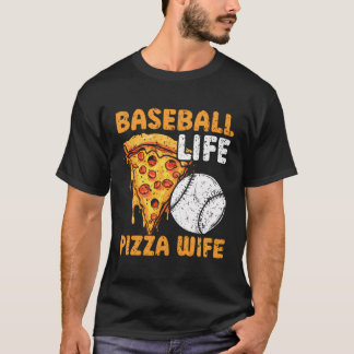 Pizza Baseball Player Baseball Lover Sport Italien T-Shirt