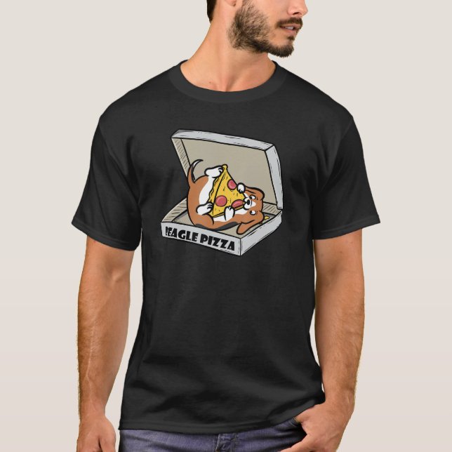 Pizza Beagle Dog T-Shirt (Vorderseite)