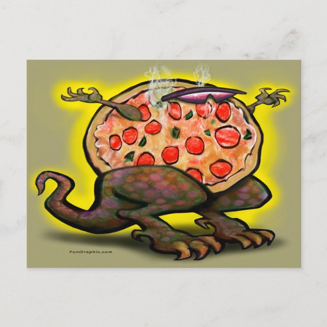 Pizza Beast Postkarte (Vorderseite)