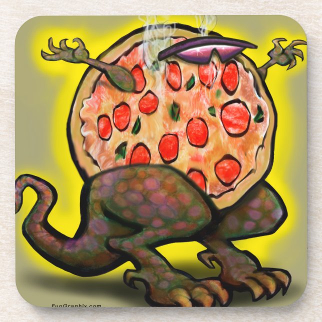 Pizza Beast Untersetzer (Vorderseite)