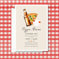 Pizza & Beer Diapers Lässige Paare Kinderdusche