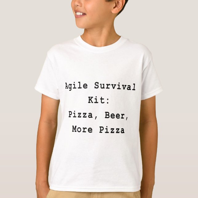Pizza Beer Scrum Agile Project Management Funny PM T-Shirt (Vorderseite)