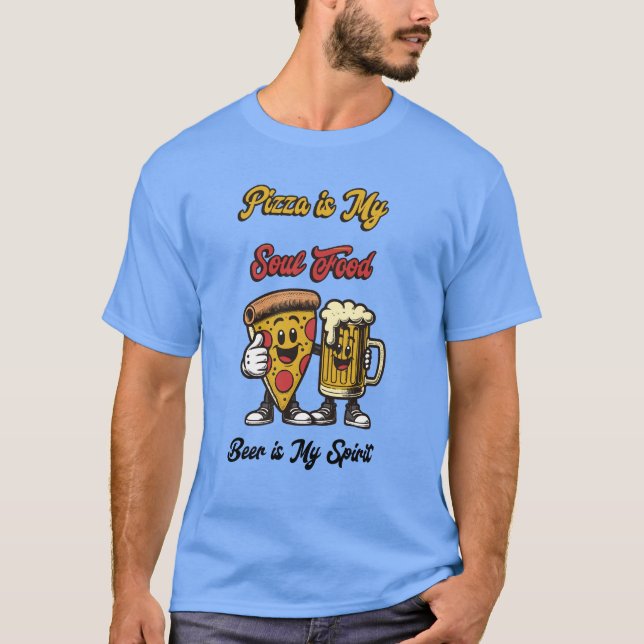 Pizza & Beer Vibes T-Shirt (Vorderseite)