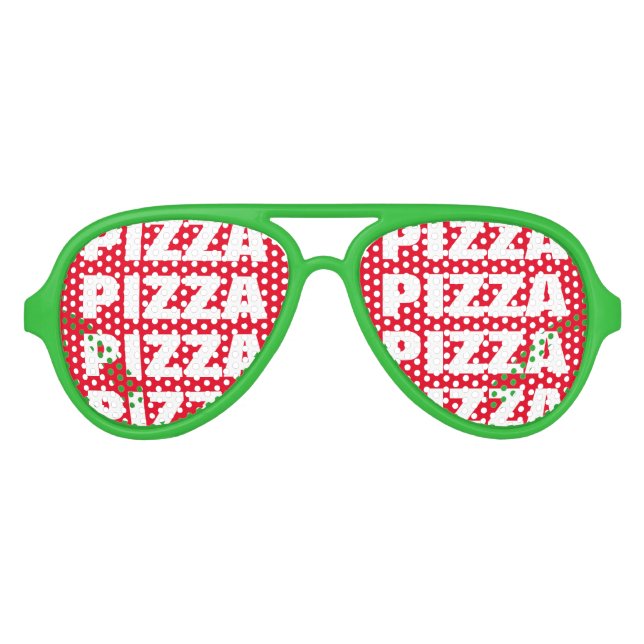 Pizza besessene Party-Schattierungen. Sonnenbrille (Vorderseite)