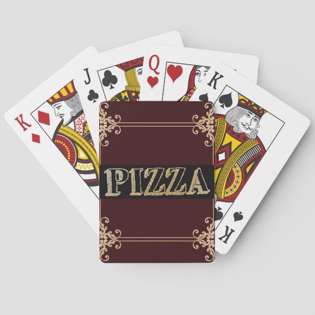 Pizza Bicycle Playing Cards Spielkarten (Rückseite)