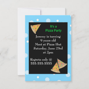 Pizza Birthday Party Einladung