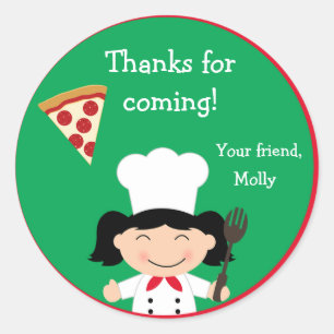 Pizza Birthday Party Sticker