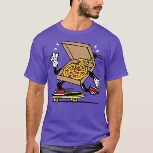 Pizza Bo Skateboard Pizza Skaten Kawaii Skater Fu T-Shirt