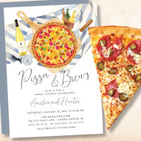 Pizza & Braupaare Brautdusche Einladung