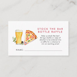 Pizza & Brew Stock Bar Raffle Begleitkarte