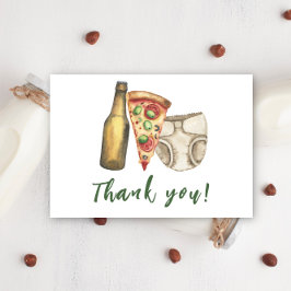 Pizza, Brews and Diapers to Baby Dusche Vielen Dan Dankeskarte