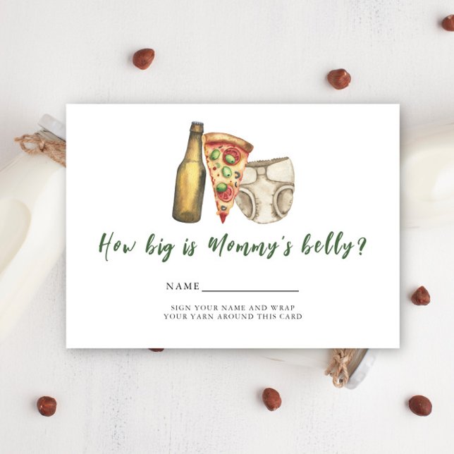 Pizza, Brews and Diapers Wie groß ist der Bauch de Begleitkarte (Von Creator hochgeladen)