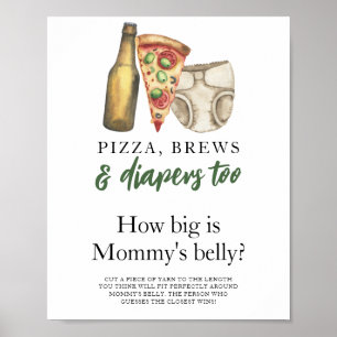 Pizza, Brews and Diapers Wie groß ist der Bauch de Poster
