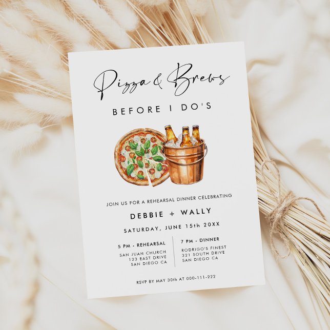 Pizza & Brews bevor ich Probe essen Einladung (Von Creator hochgeladen)