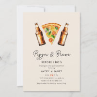 Pizza & Brews vor der Hochzeitsdusche