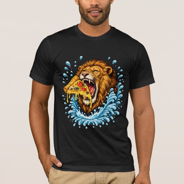 Pizza Brüllen T-Shirt (Vorderseite)