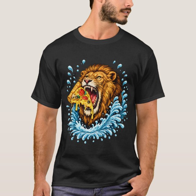 Pizza Brüllen T-Shirt (Vorderseite)