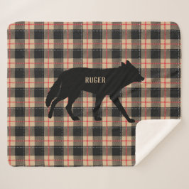 Pizza Buffalo Kariert Wild Coyote Dog anpassen Sherpadecke