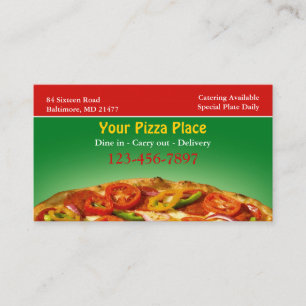 Pizza Business Card Visitenkarte