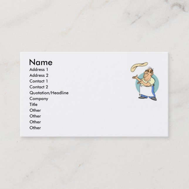Pizza Business Card Visitenkarte (Vorderseite)