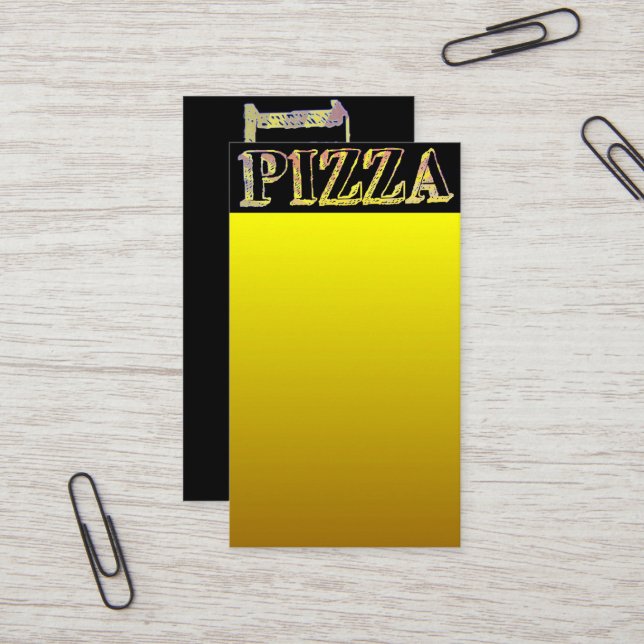 Pizza Business Card Visitenkarte (Vorderseite/Rückseite Beispiel)