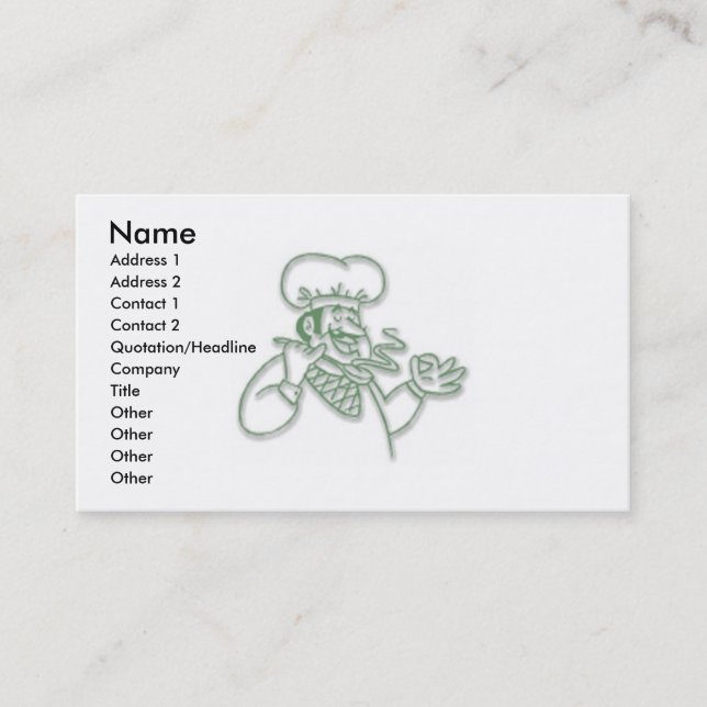 Pizza Business Card Visitenkarte (Vorderseite)