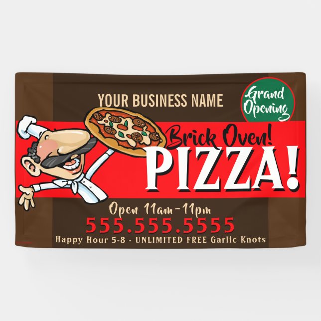 Pizza Business Customizable Promo Banner (Horizontal)