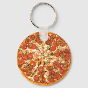 Pizza Button Schlüsselanhänger