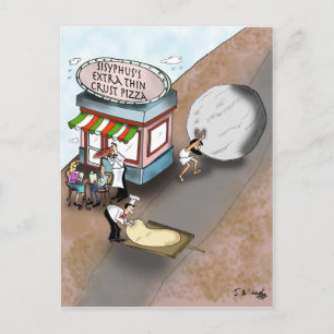 Pizza Cartoon 9366 Postkarte