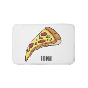 Pizza Cartoon Illustration Badematte